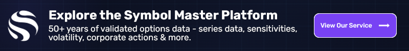 Symbol Master service platform CTA banner — explore institutional options data